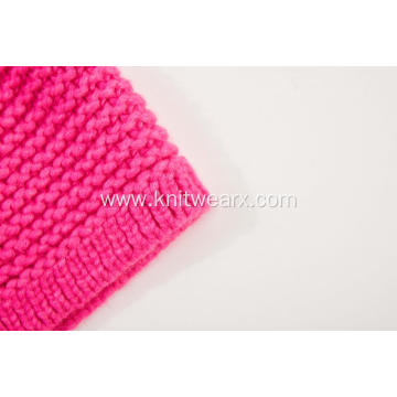 Girl's Knitted Colorful Pompom Winter Beanie Cap